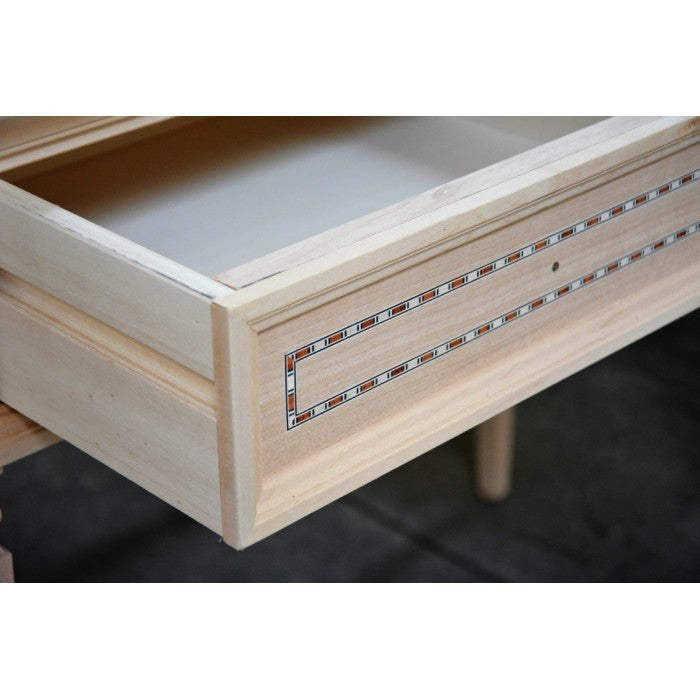 Scrivania classica 2 cassetti in legno grezzo 100x54x80 - Mobili 2G