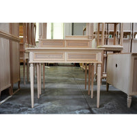 Scrivania classica 2 cassetti in legno grezzo 100x54x80 - Mobili 2G