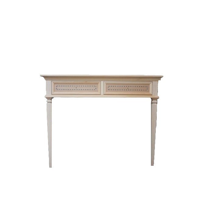 Scrivania classica 2 cassetti in legno grezzo 100x54x80 - Mobili 2G