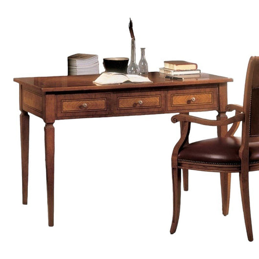 Scrivania classica 3 cassetti 2 tiretti legno bassano 120x70x80 - Mobili 2G