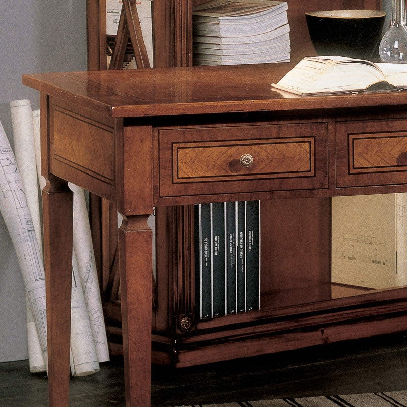 Scrivania classica 3 cassetti 2 tiretti legno bassano 120x70x80 - Mobili 2G