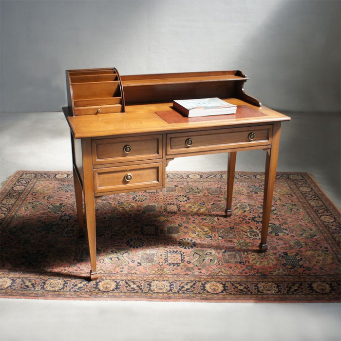 Scrivania classica 3 cassetti alzata porta lettere legno 106x58x99 - Mobili 2G