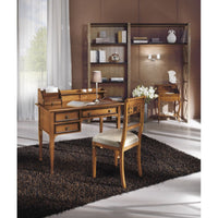 Scrivania classica 3 cassetti alzata porta lettere legno 106x58x99 - Mobili 2G