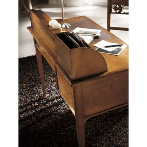 Scrivania classica 3 cassetti alzata porta lettere legno 106x58x99 - Mobili 2G