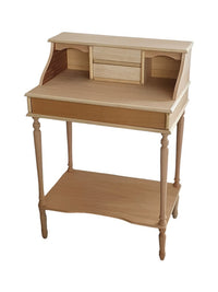 Scrivania classica 3 cassetti in legno grezzo 70x42x88 - Mobili 2G