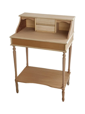 Scrivania classica 3 cassetti in legno grezzo 70x42x88 - Mobili 2G