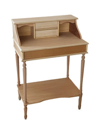 Scrivania classica 3 cassetti in legno grezzo 70x42x88 - Mobili 2G