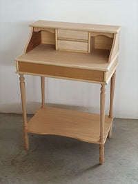 Scrivania classica 3 cassetti in legno grezzo 70x42x88 - Mobili 2G