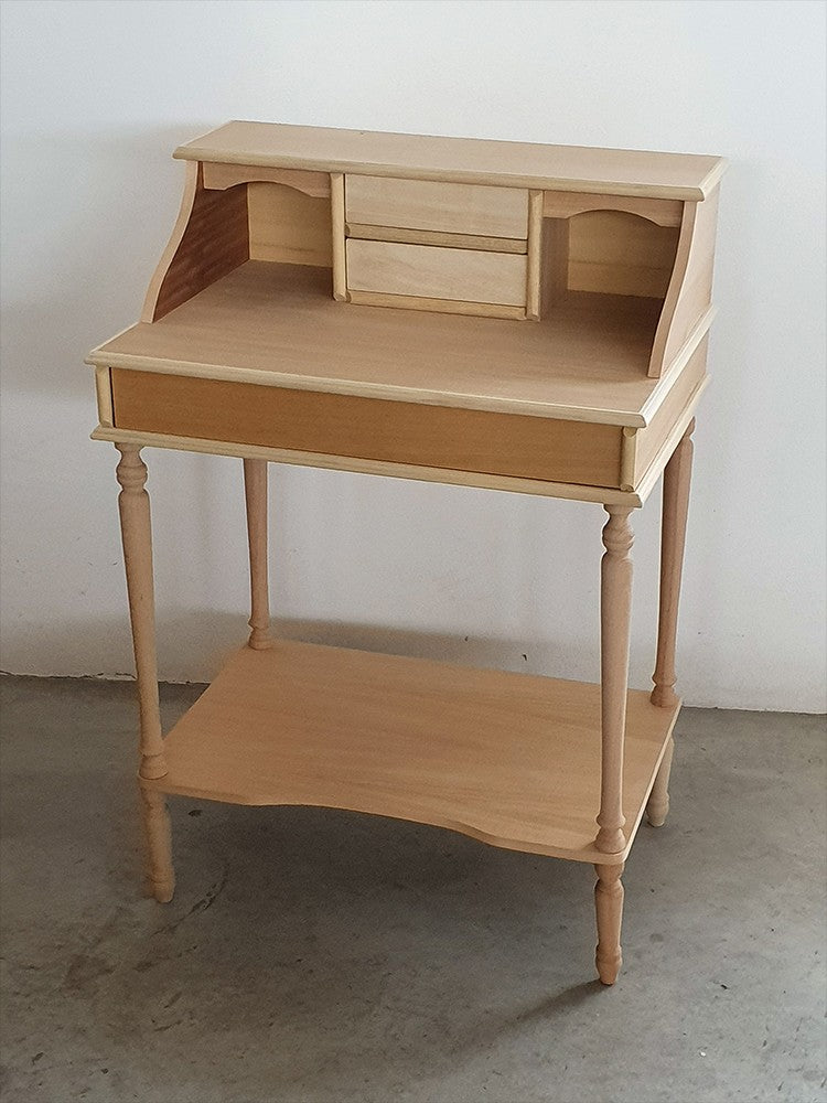 Scrivania classica 3 cassetti in legno grezzo 70x42x88 - Mobili 2G