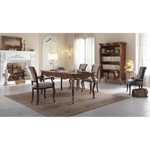 Scrivania classica 3 cassetti in legno tinta noce l.181 p.91 h.81 - Mobili 2G