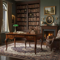 Scrivania classica 3 cassetti legno tinta noce 130x75x80 - Mobili 2G