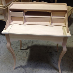 Scrivania classica 6 cassetti piano estraibile legno avorio 78x50x95 (3107) - Mobili 2G