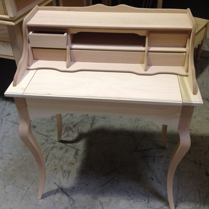 Scrivania classica 6 cassetti piano estraibile legno avorio 78x50x95 (3107) - Mobili 2G