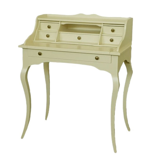 Scrivania classica 6 cassetti piano estraibile legno avorio 78x50x95 (3107) - Mobili 2G