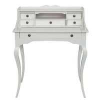 Scrivania classica 6 cassetti piano estraibile legno bianco 78x50x95 - Mobili 2G