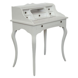 Scrivania classica 6 cassetti piano estraibile legno bianco 78x50x95 - Mobili 2G