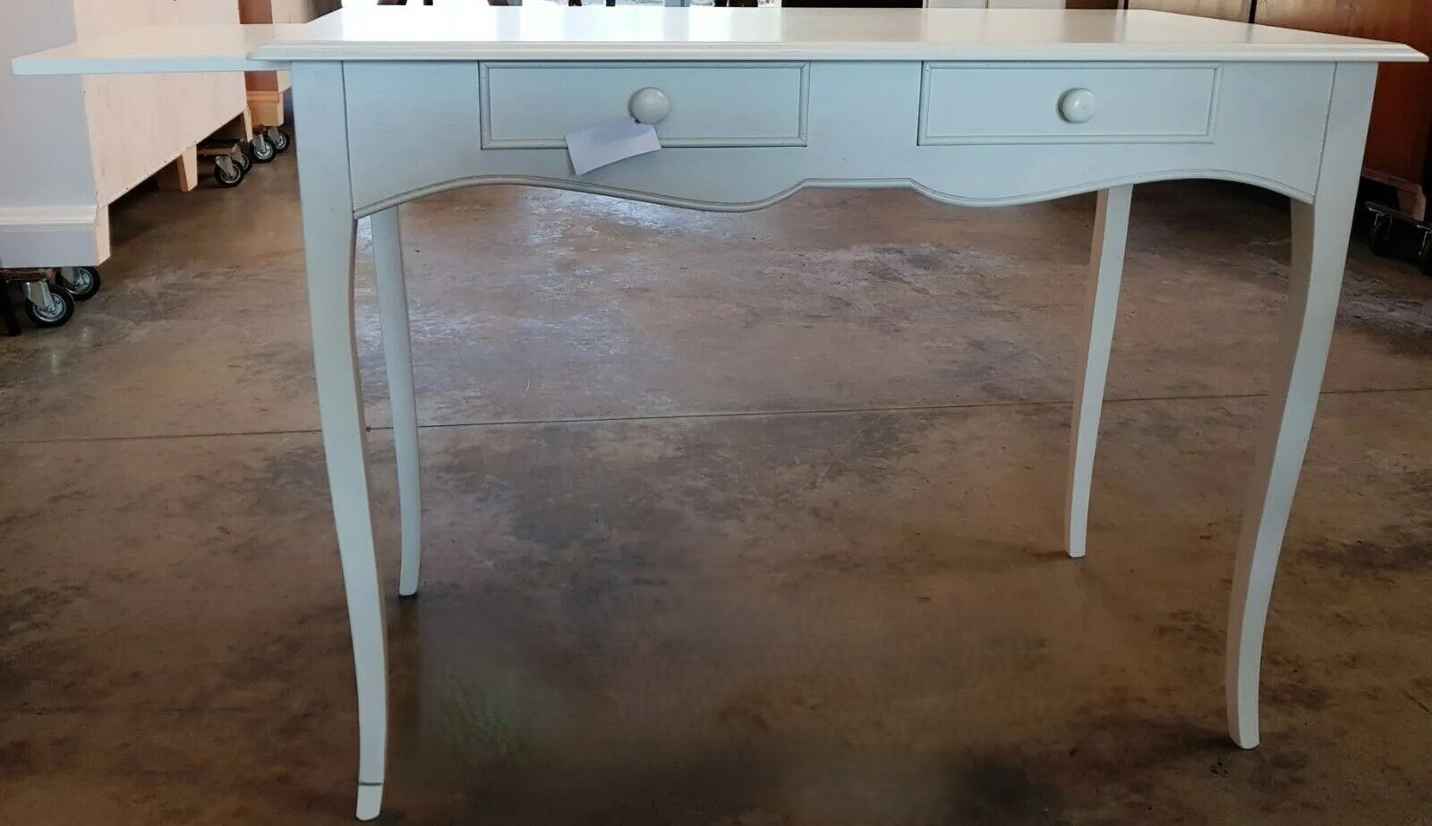 Scrivania classica in arte povera bianco shabby 100x56x80 (1531) - Mobili 2G