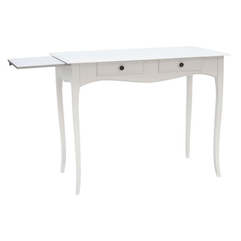 Scrivania classica in arte povera bianco shabby 100x56x80 - Mobili 2G