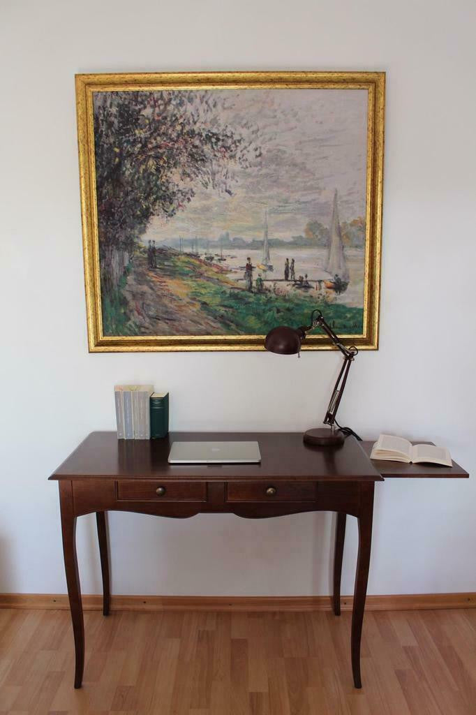 Scrivania classico in arte povera noce scuro 108x56x80 (531) - Mobili 2G