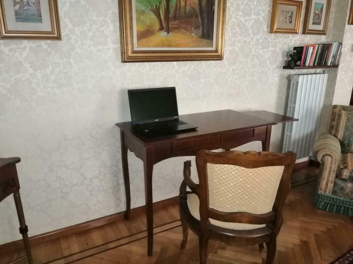 Scrivania classico in arte povera noce scuro 108x56x80 (531) - Mobili 2G