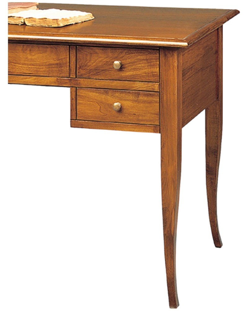 Scrivania in legno 5 cassetti arte povera tinta elite 130xp65x81