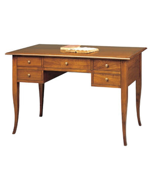 Scrivania in legno 5 cassetti arte povera tinta elite 150x65x81