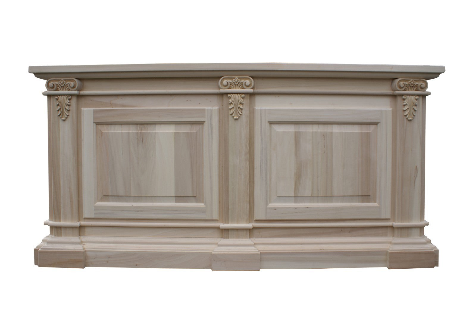 Scrivania in legno grezzo 4 cassetti 1 porta 170x80x78