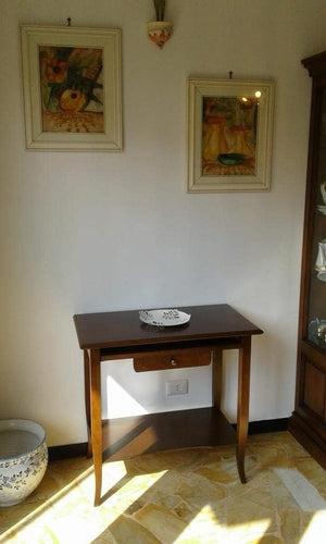 Scrivania 1 casssetto noce arte povera cm 85x49x79h (533) - Mobili 2G