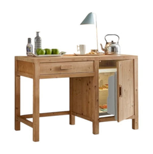 Scrivania porta frigo cortina in legno massello 120x55x80 (3310) - Mobili 2G