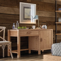 Scrivania porta frigo cortina in legno massello 120x55x80 (3310) - Mobili 2G