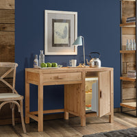 Scrivania porta frigo cortina in legno massello 120x55x80 (3310) - Mobili 2G