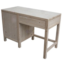 Scrivania porta frigo in legno massello abete grezzo l.120 p.55 h.80 - Mobili 2G