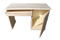 Scrivania portafrigo in legno tinta noce 1 porta 1 cassetto 125x56x80 (468) - Mobili 2G