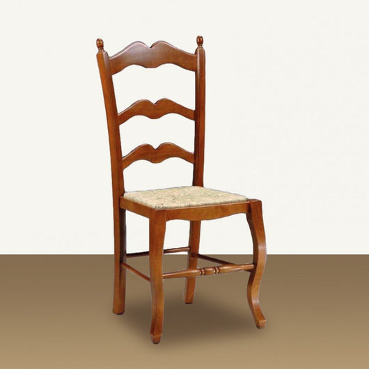 Sedia country in legno massello vari colori con paglia 43x50x102 - Mobili 2G