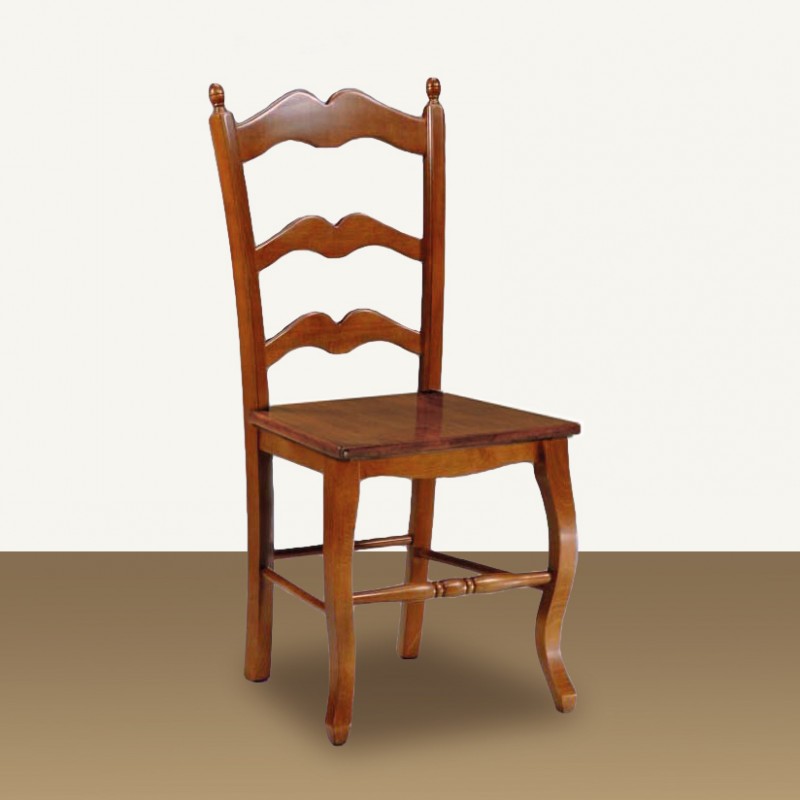 Sedia country in legno massello vari colori seduta legno 43x50x102 - Mobili 2G