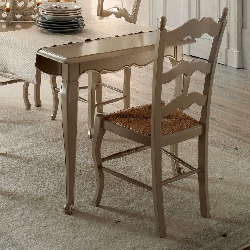 Sedia provenzale country in legno massello con paglia - Mobili 2G