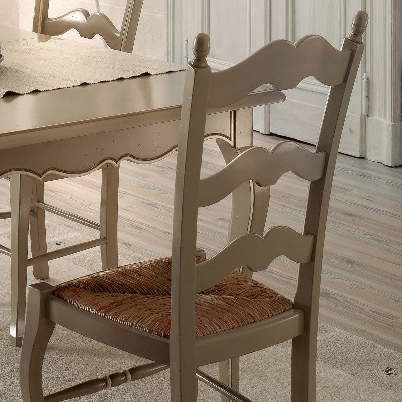 Sedia provenzale country in legno massello con paglia - Mobili 2G