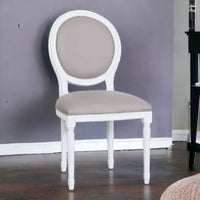 Sedia shabby legno imbottita ecopelle tortora 50x47x100 - Mobili 2G