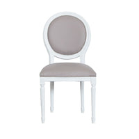 Sedia shabby legno imbottita ecopelle tortora 50x47x100 - Mobili 2G