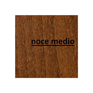 Set 2 capotavola rustico in legno tinta noce seduta paglia - Mobili 2G