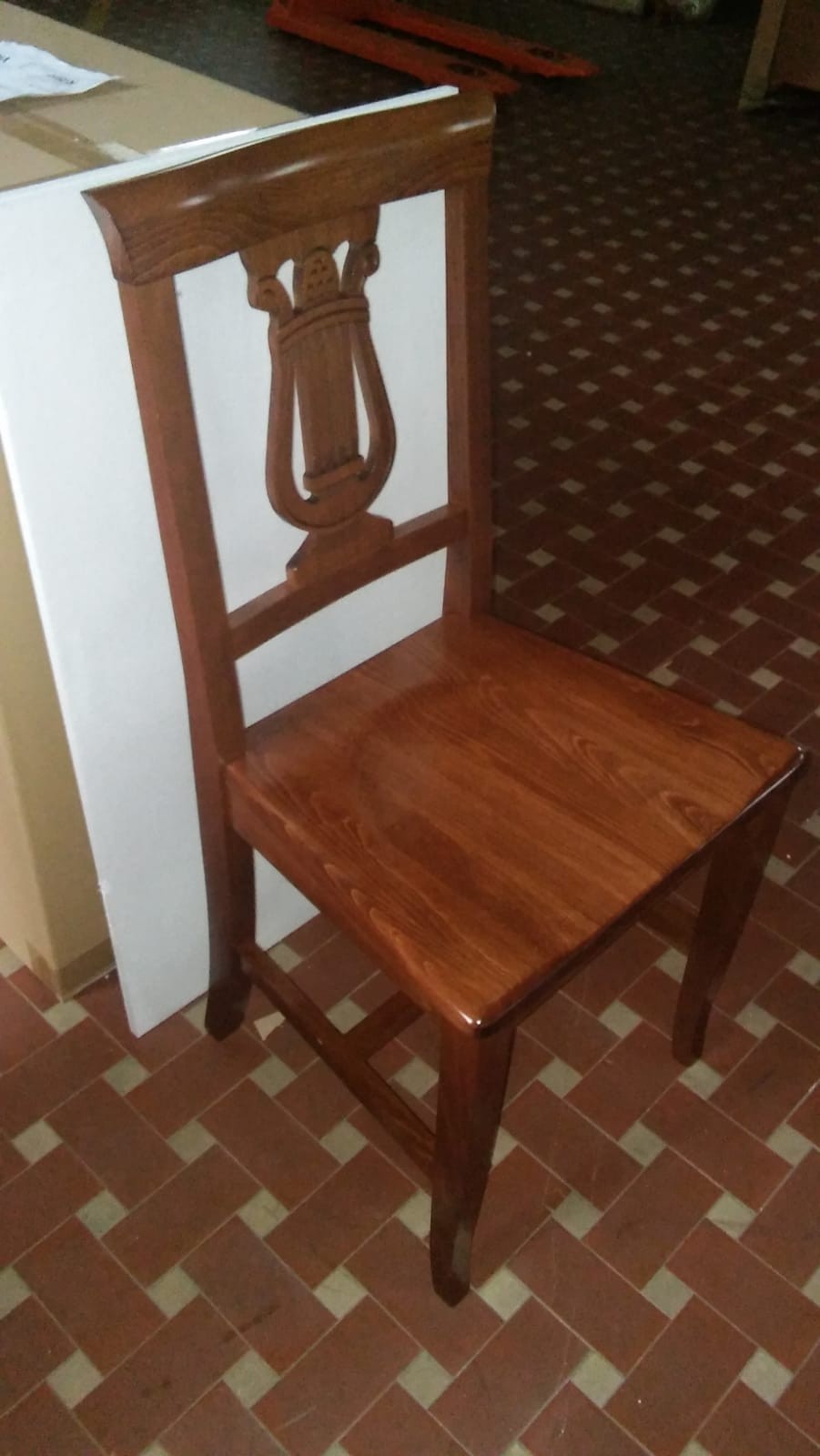 Set 2 sedie a lira in legno seduta legno finitura bassano (486) - Mobili 2G