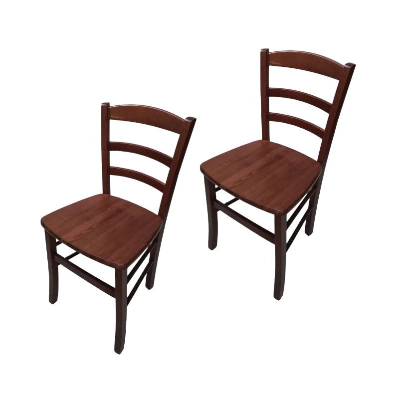 Set 2 sedie campagnola in legno seduta legno (592) - Mobili 2G