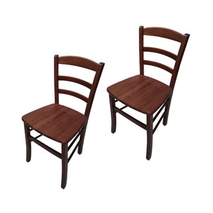 Set 2 sedie campagnola in legno seduta legno (592) - Mobili 2G