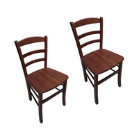 Set 2 sedie campagnola in legno seduta legno (592) - Mobili 2G