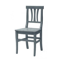 Set 2 sedie classiche legno grigio seduta legno 46x44x90 - Mobili 2G