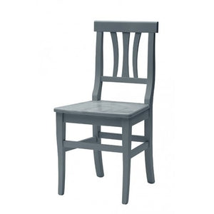 Set 2 sedie classiche legno grigio seduta legno 46x44x90 - Mobili 2G