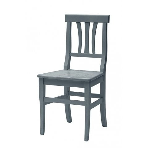 Set 2 sedie classiche legno grigio seduta legno 46x44x90 - Mobili 2G