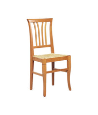 Set 2 sedie classiche legno tinta miele seduta paglia 44x42x96 - Mobili 2G