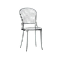 Set 2 sedie design polipropilene trasparente fumÃ¨ 46x55x88