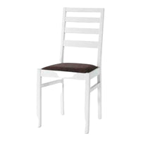 Set 2 sedie in legno massello imbottita bianco 42,5x37,5x90 (681) - Mobili 2G